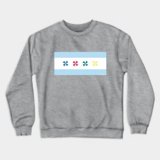 Pinwheel Chicago Flag 2.0 Crewneck Sweatshirt